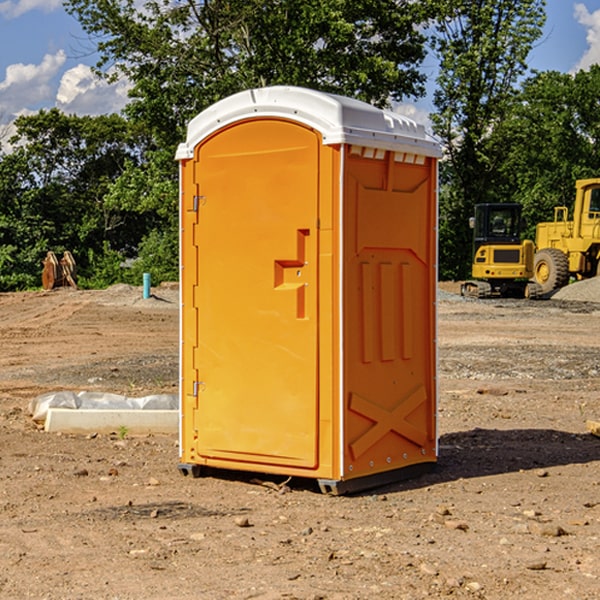 how often are the portable restrooms cleaned and serviced during a rental period in Parsons TN